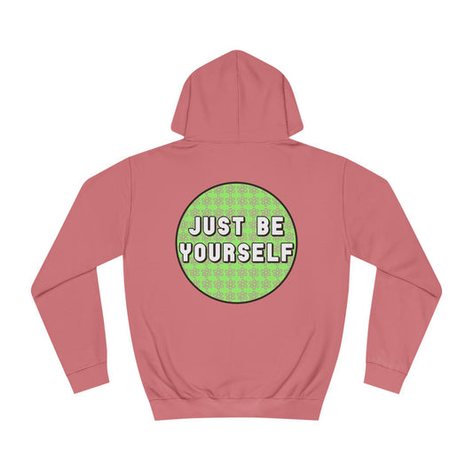 Just Be Yourself Pink Flower Hoodie