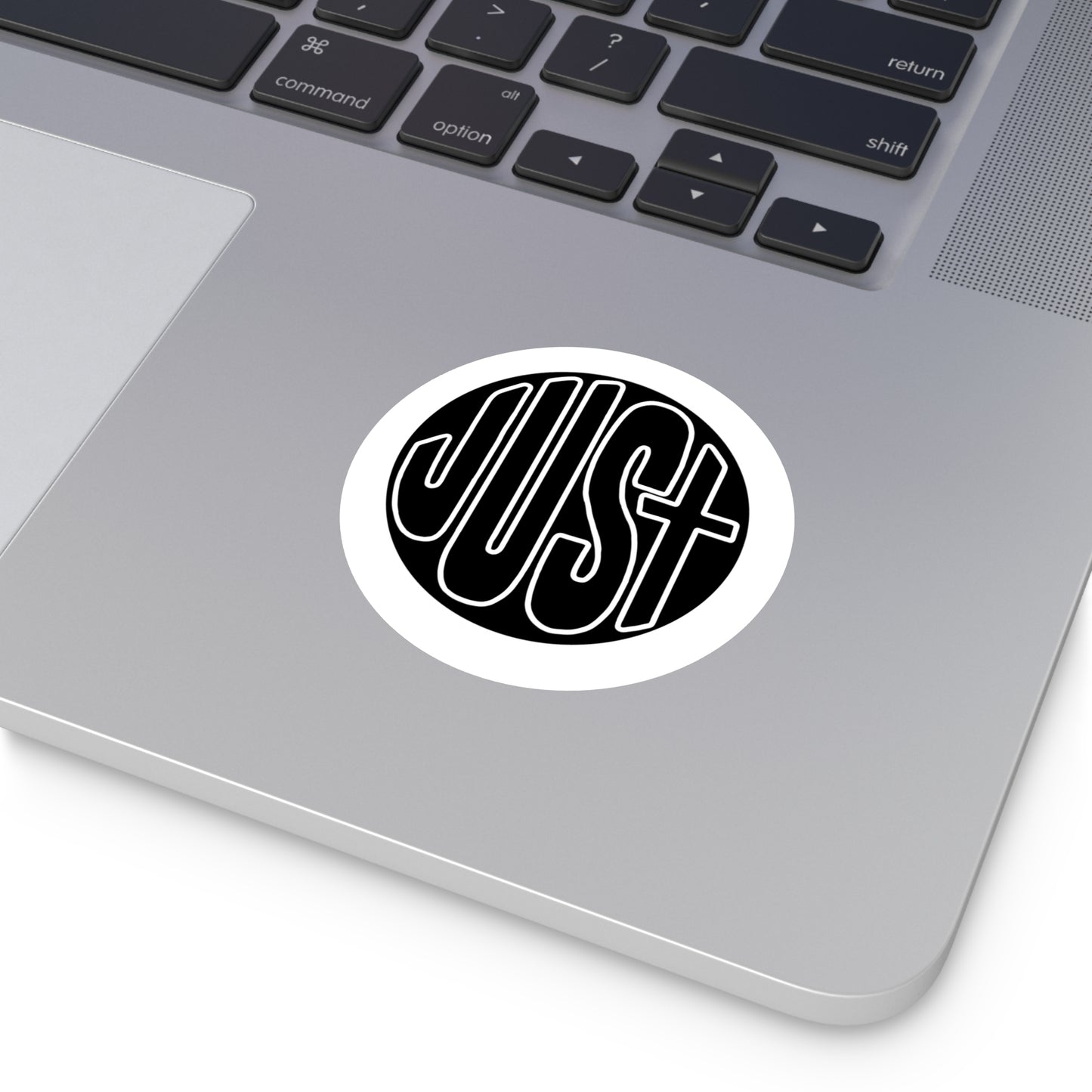 Round Black Just Vinyl Sticker