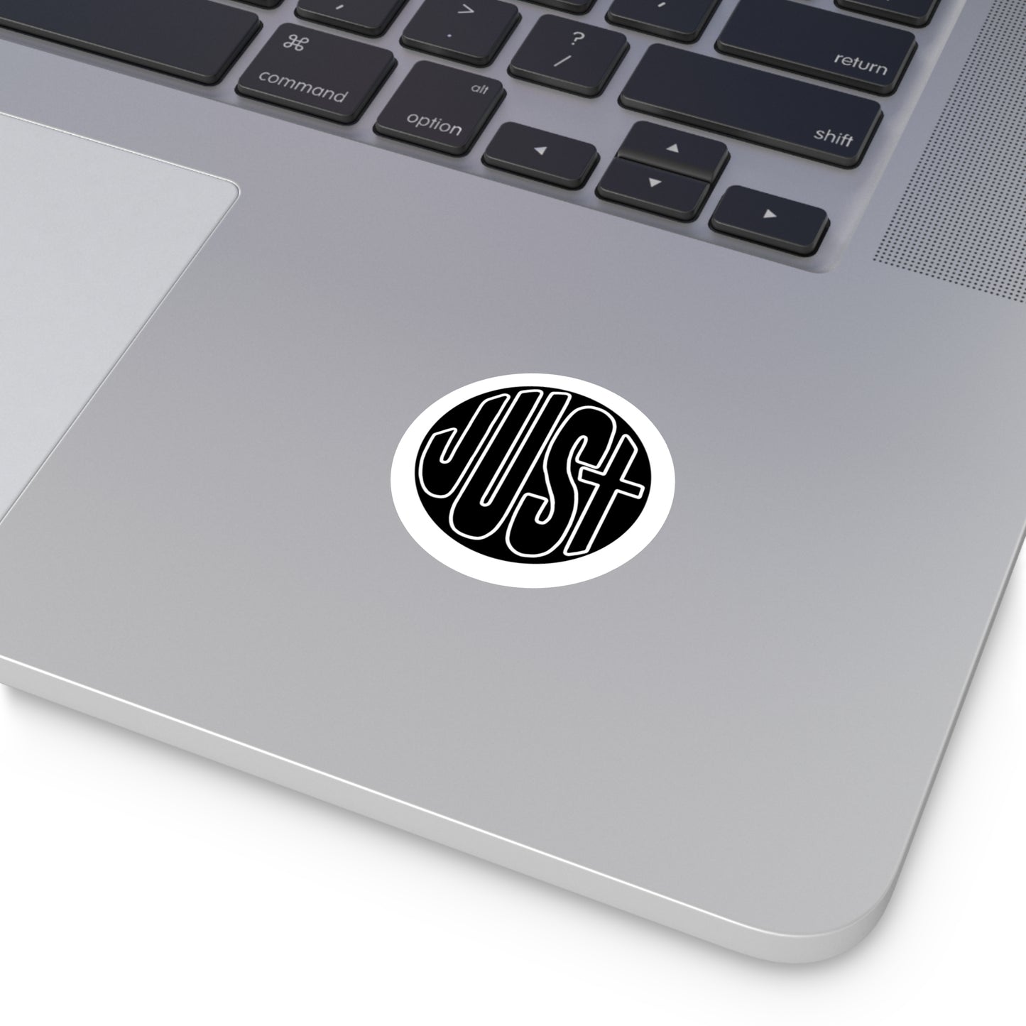 Round Black Just Vinyl Sticker