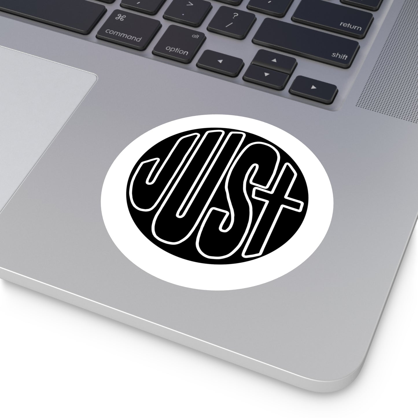 Round Black Just Vinyl Sticker